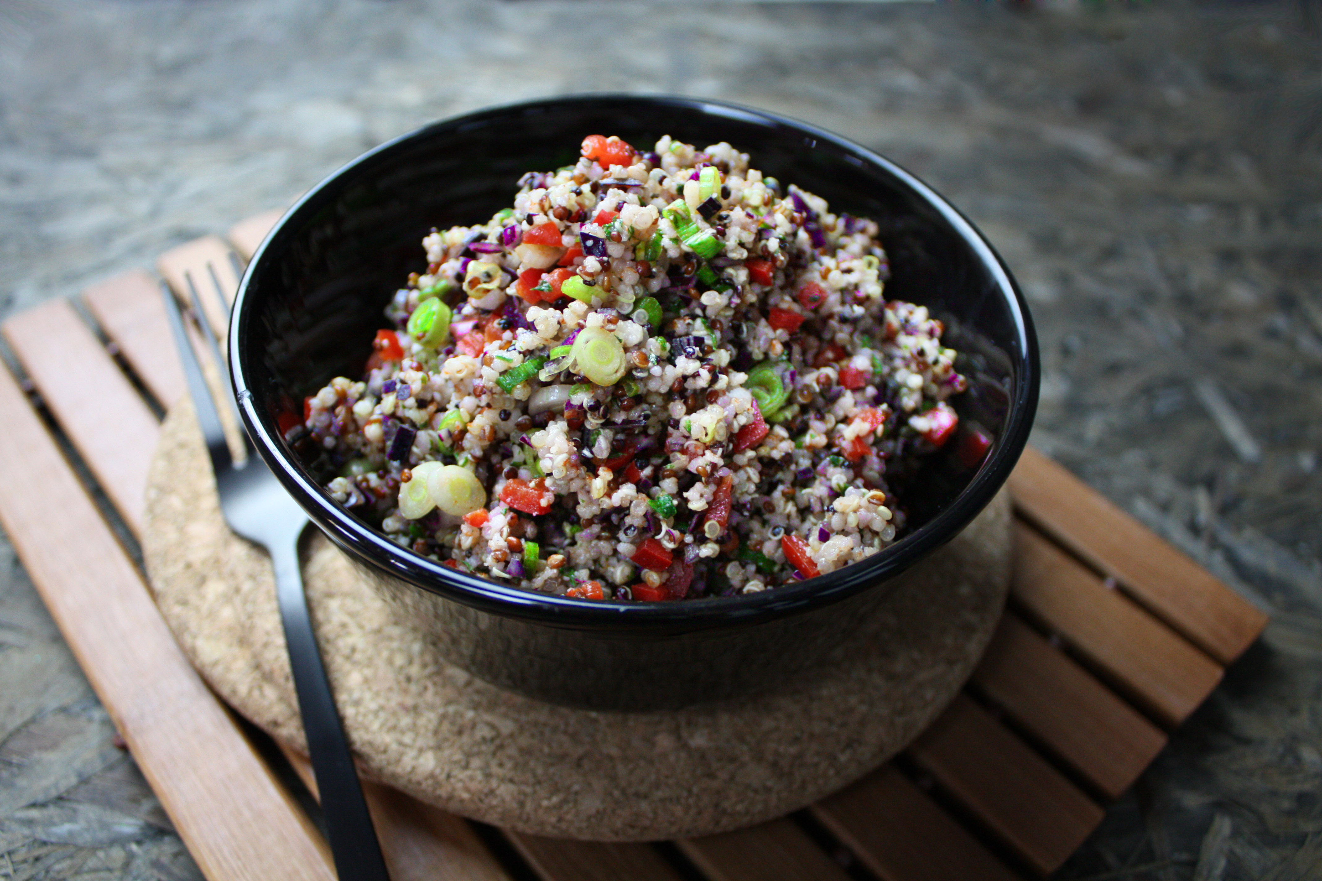 QuinoaCouscousSalat mit Rotkohl