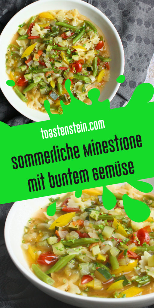 Sommerliche Minestrone mit buntem Gemüse | Toastenstein