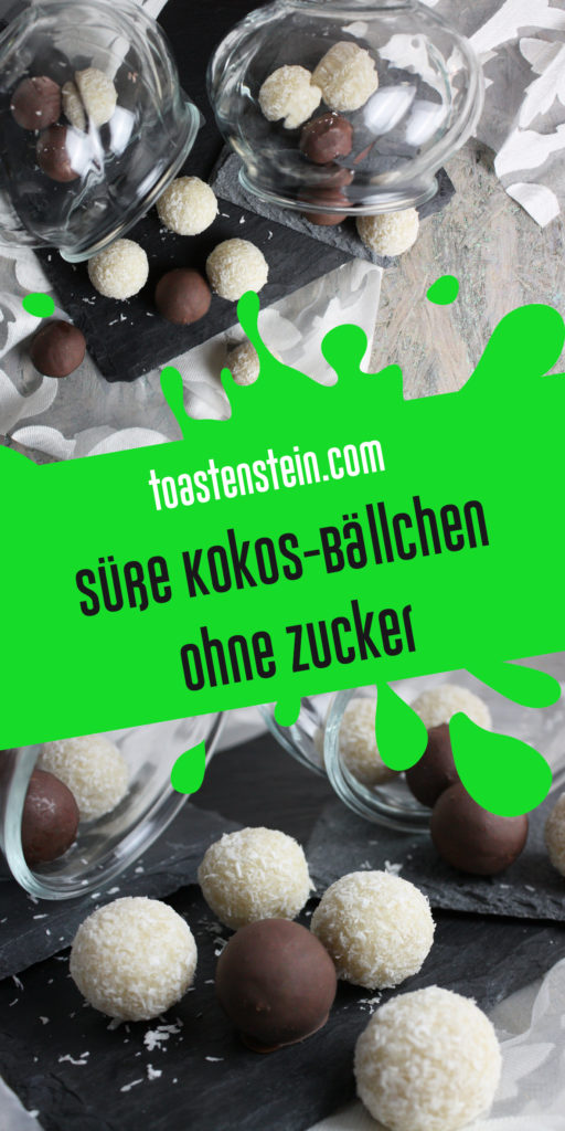 Süße Kokos-Bällchen ohne Zucker | Toastenstein