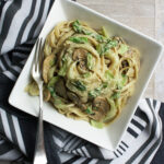 Cremige Pasta mit Pilzen und Pak Choi