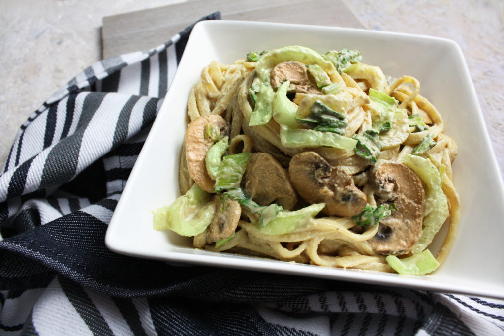 Cremige Pasta mit Pilzen und Pak Choi | Toastenstein