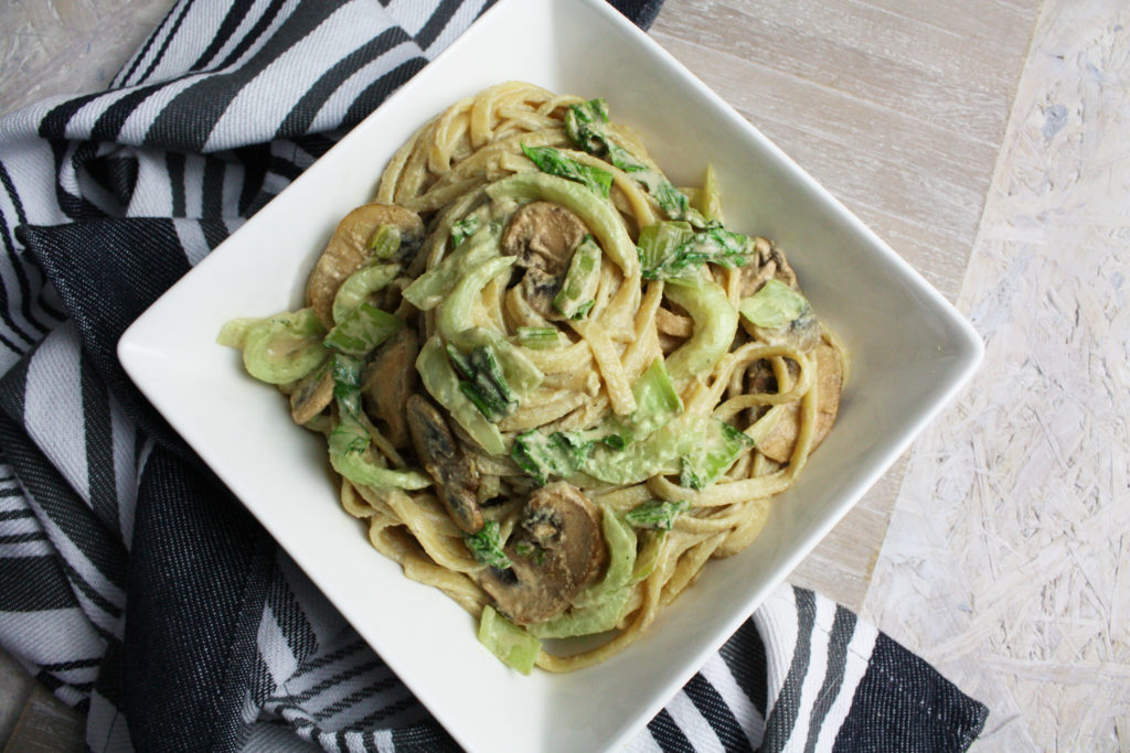 Cremige Pasta mit Pilzen und Pak Choi | Toastenstein