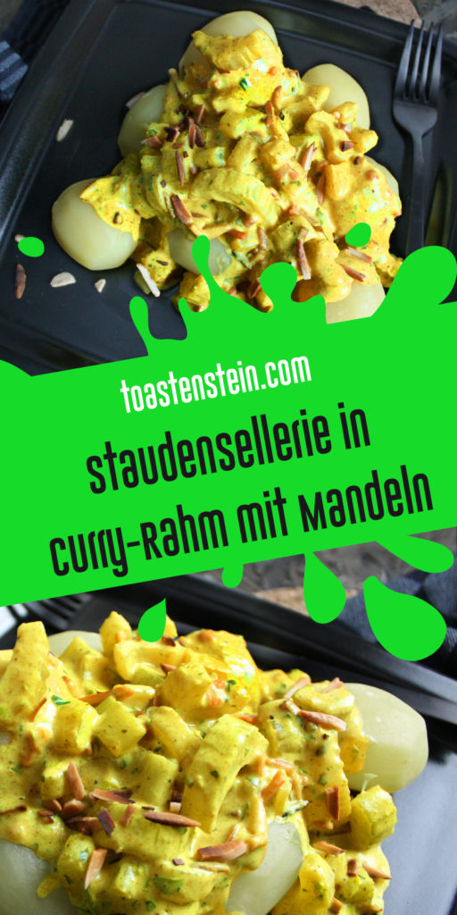 Staudensellerie in Curry-Rahm mit Mandeln | Toastenstein