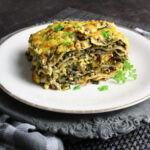 Leckere Champignon-Lasagne mit Spinat