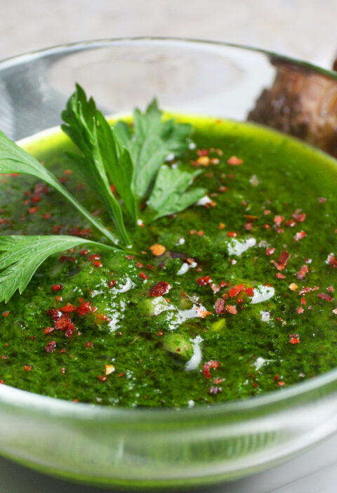 Chimichurri – Scharfe vegane Kräutersauce