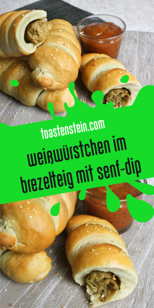 Würstchen im Brezel-Teig mit Senf-Dip | Toastenstein