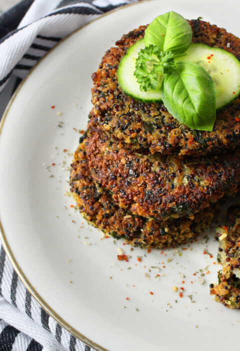 Quinoa-Spinat-Bratlinge