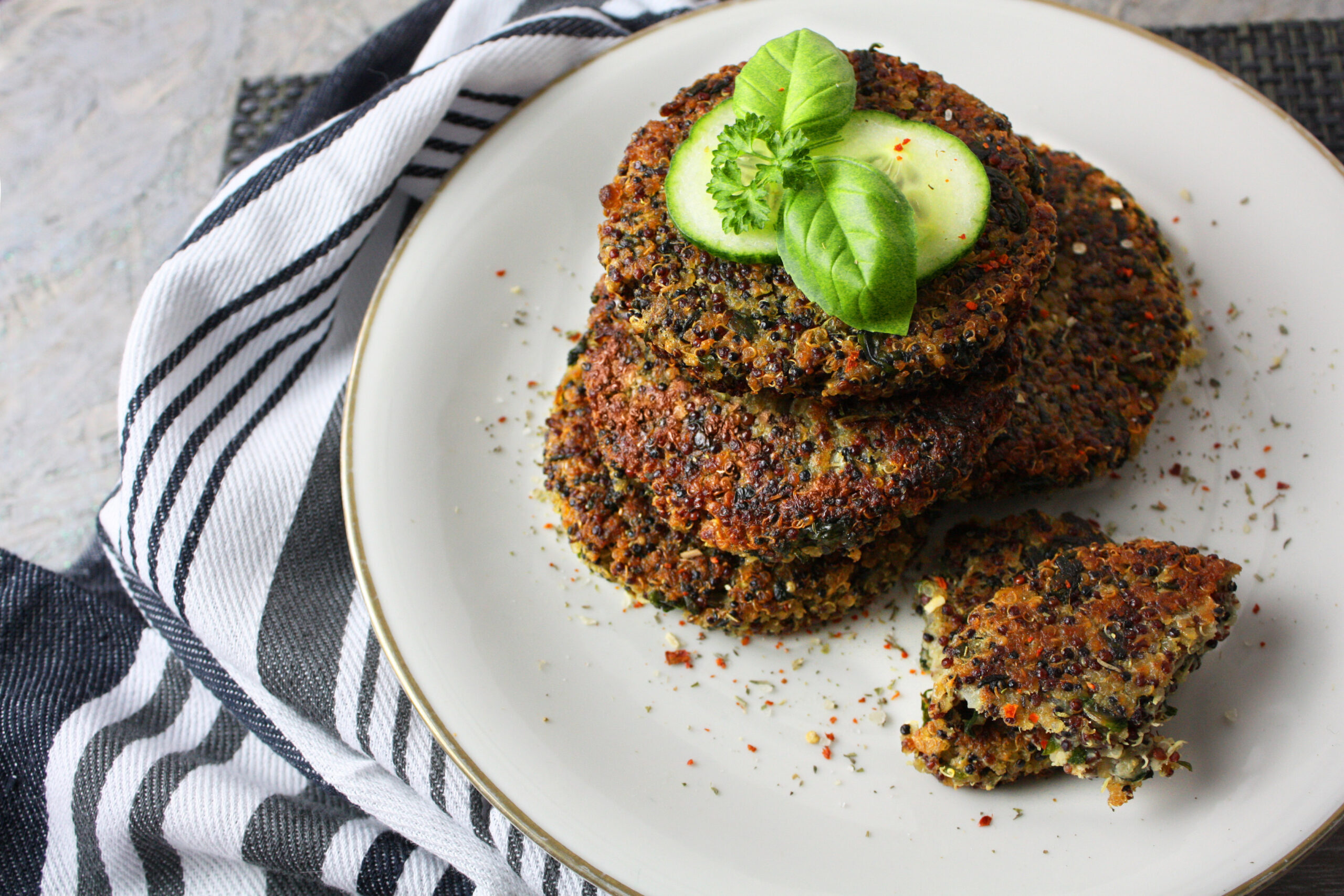 Quinoa-Spinat-Bratlinge