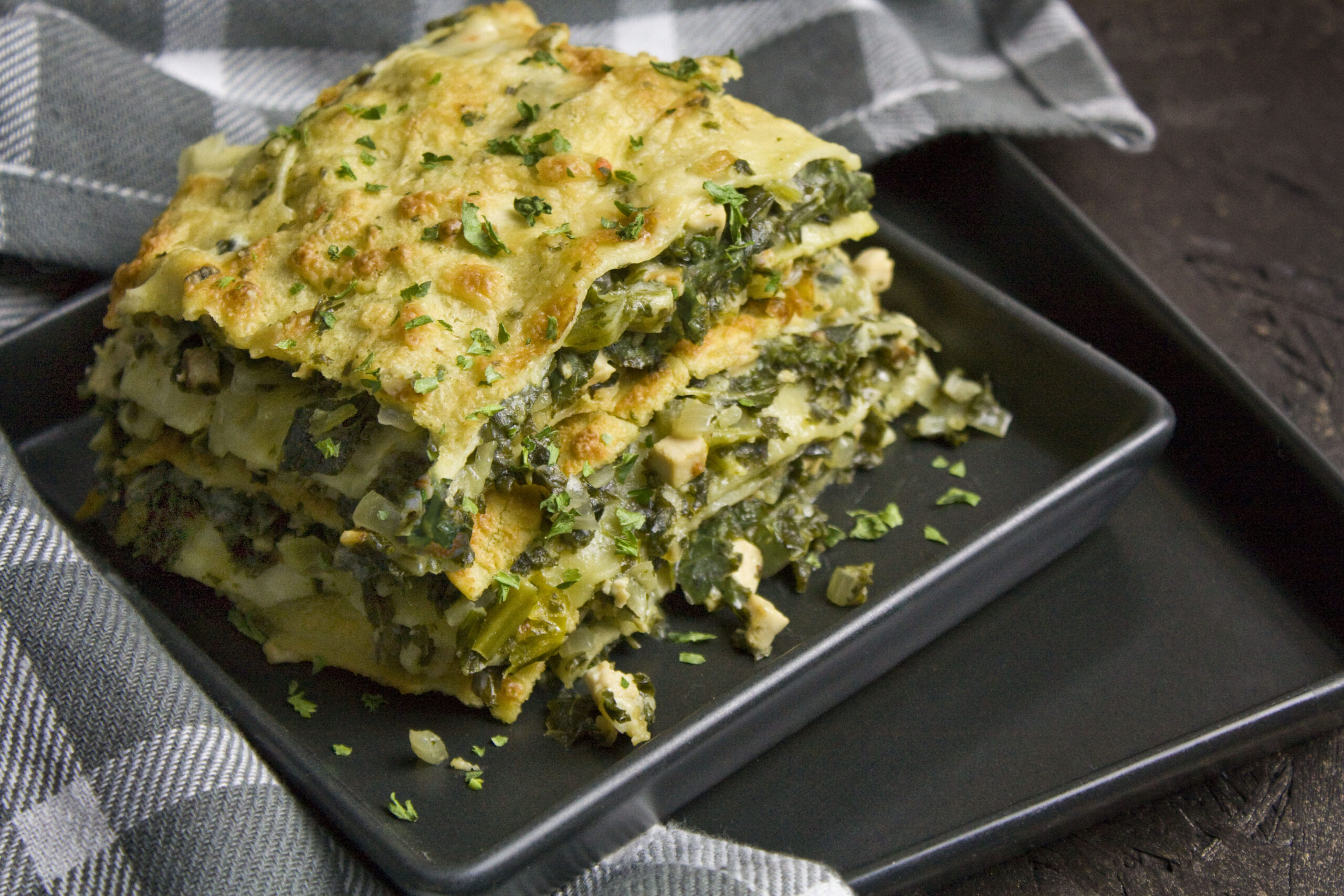 Grünkohl-Lasagne mit Bechamel-Sauce