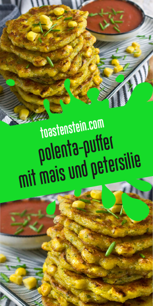 Polenta-Puffer mit Mais und Petersilie