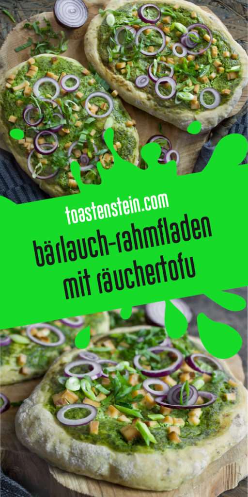 Bärlauch-Rahmfladen mit Räuchertofu