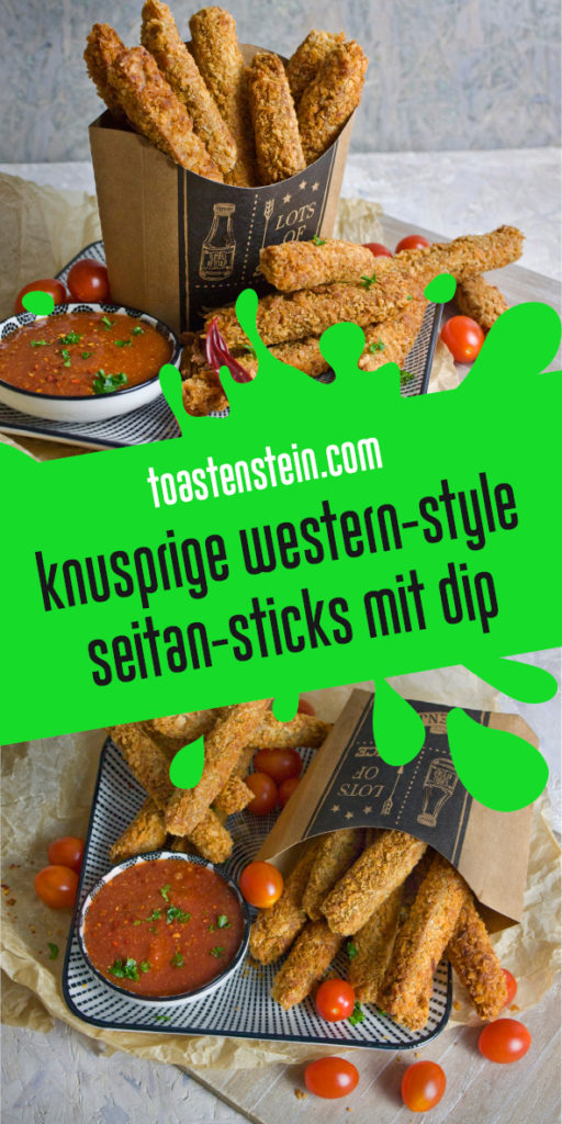 Western Style Seitan-Sticks mit Dip