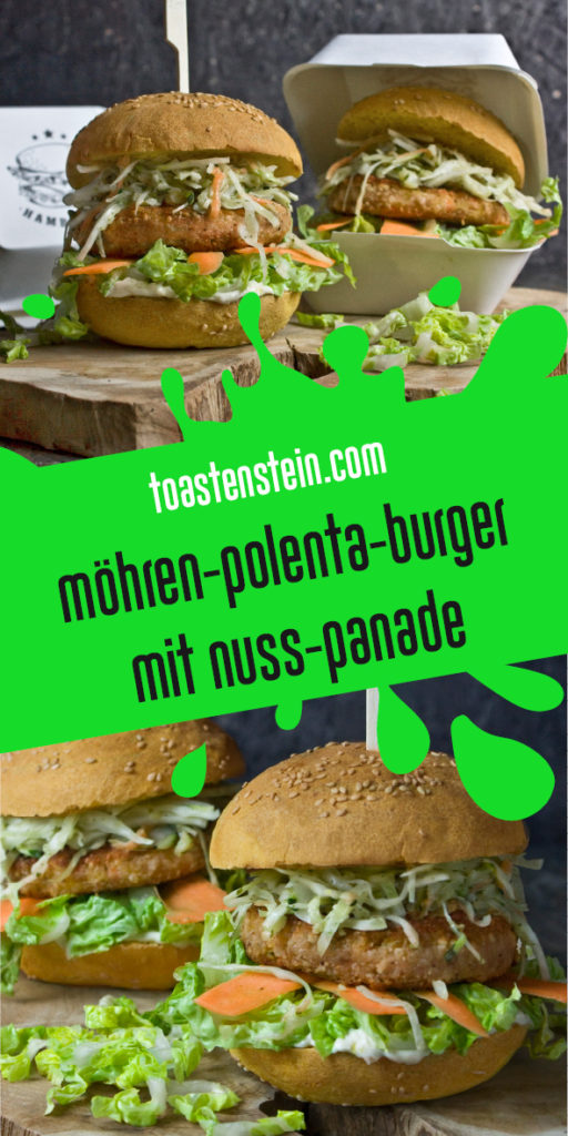 Möhren-Polenta-Burger Toastenstein