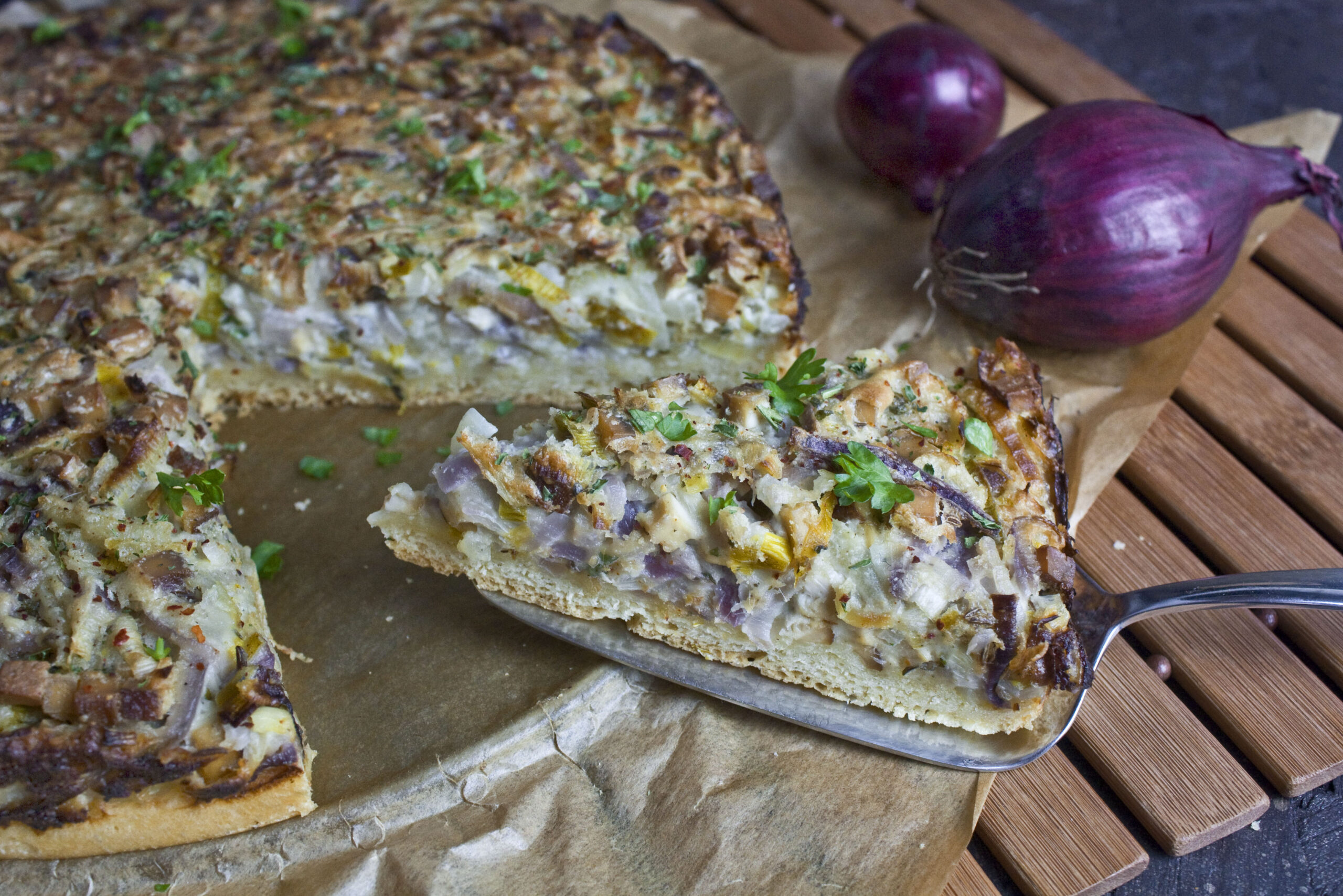 Zwiebel-Lauch-Kuchen