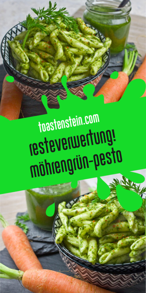 Möhrengrün-Pesto Toastenstein
