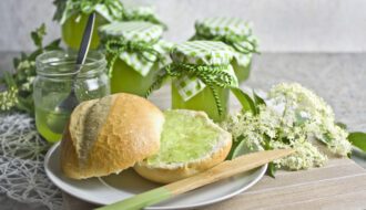 Spritziges Waldmeister-Gelee mit Hugo Toastenstein