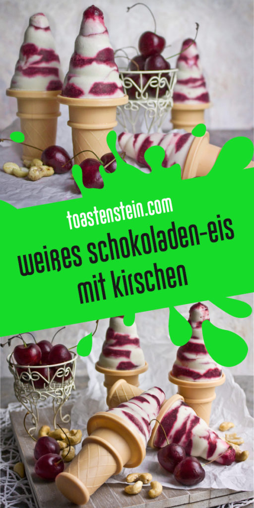 Weißes Schokoladeneis mit Kirschen | Toastenstein