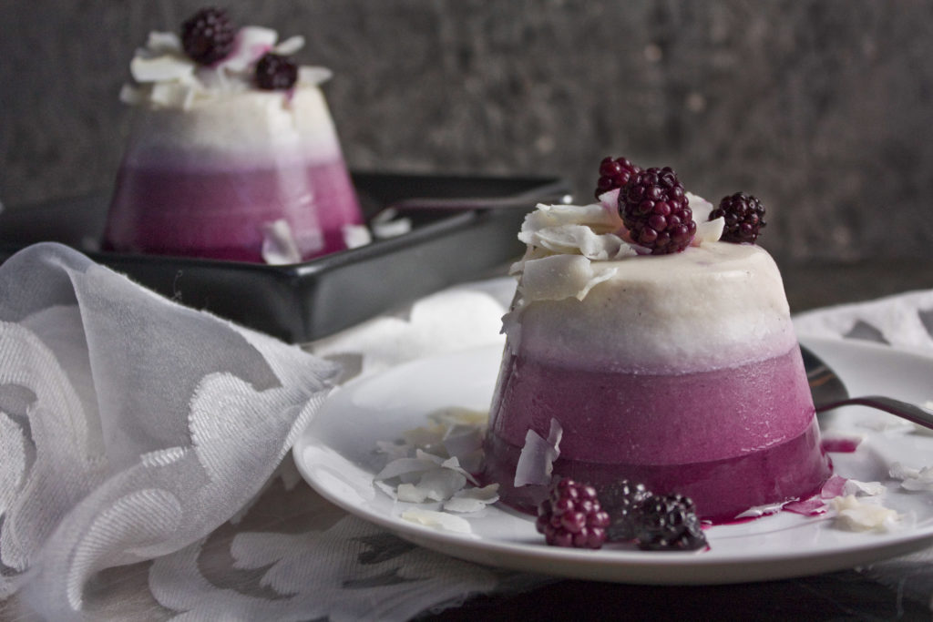 Panna cotta mit dunklen Waldbeeren | Toastenstein