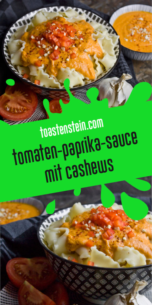 Cremige Tomaten-Paprika-Sauce mit Cashews | Toastenstein