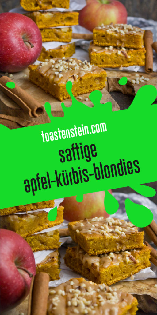 Saftige Apfel-Kürbis-Blondies | Toastenstein