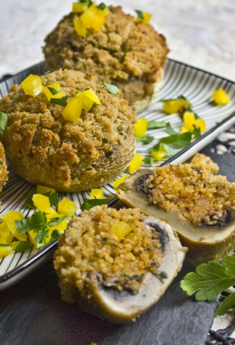 Gefüllte Champignons mit Couscous