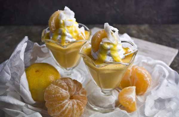 Cremiger Mango-Mandarinen-Pudding Cremiger Mango-Mandarinen-Pudding