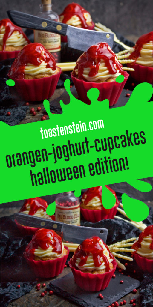 Orangen-Joghurt-Cupcakes [Halloween-Edition] | Toastenstein