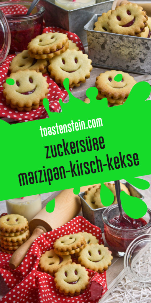 Zarte Marzipan-Kirsch-Plätzchen | Toastenstein