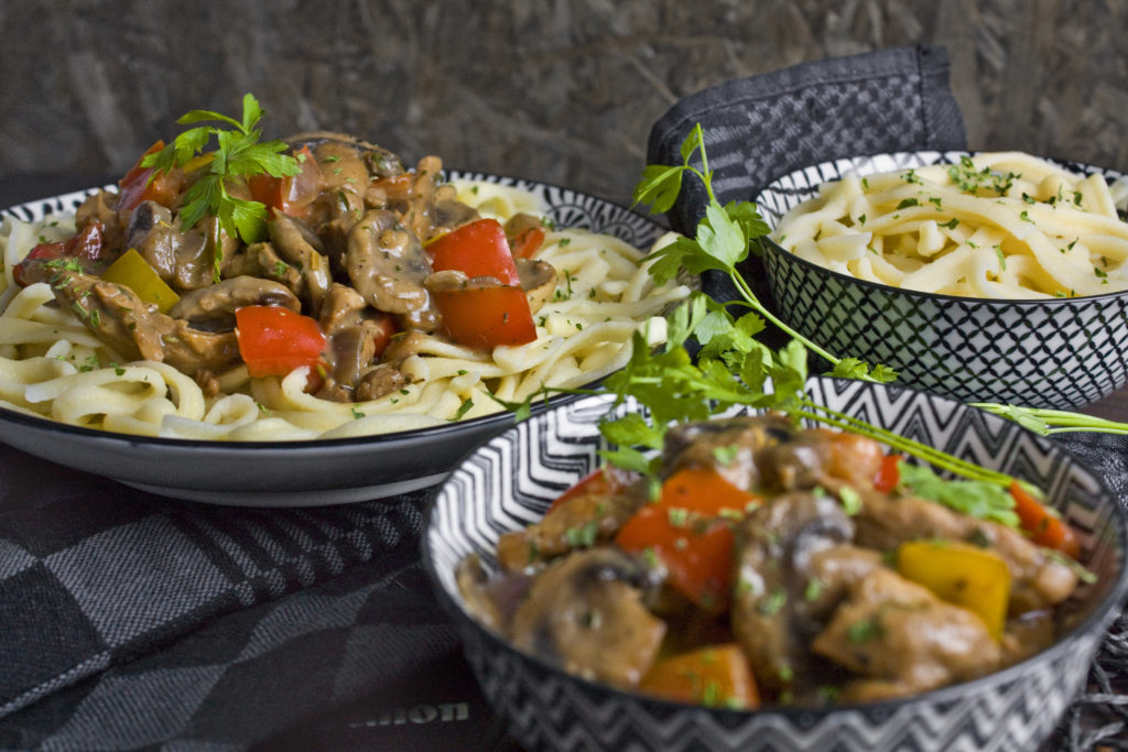 Rahm-Geschnetzeltes mit Champignons - Toastenstein.com