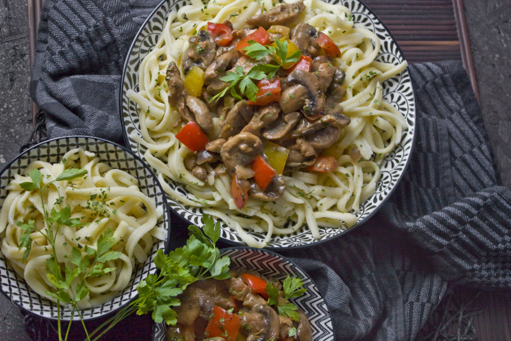 Rahm-Geschnetzeltes mit Champignons - Toastenstein.com