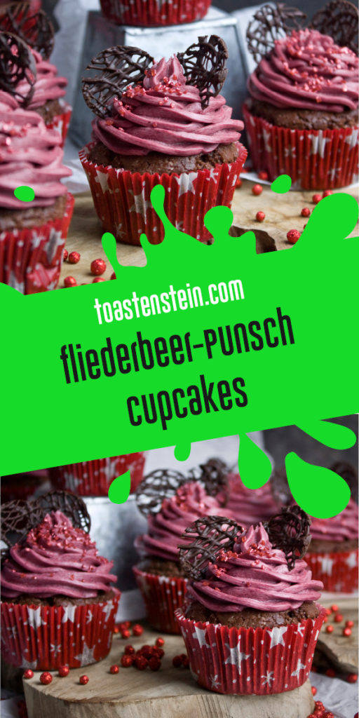 Weihnachtliche Fliederbeer-Punsch-Cupcakes | Toastenstein