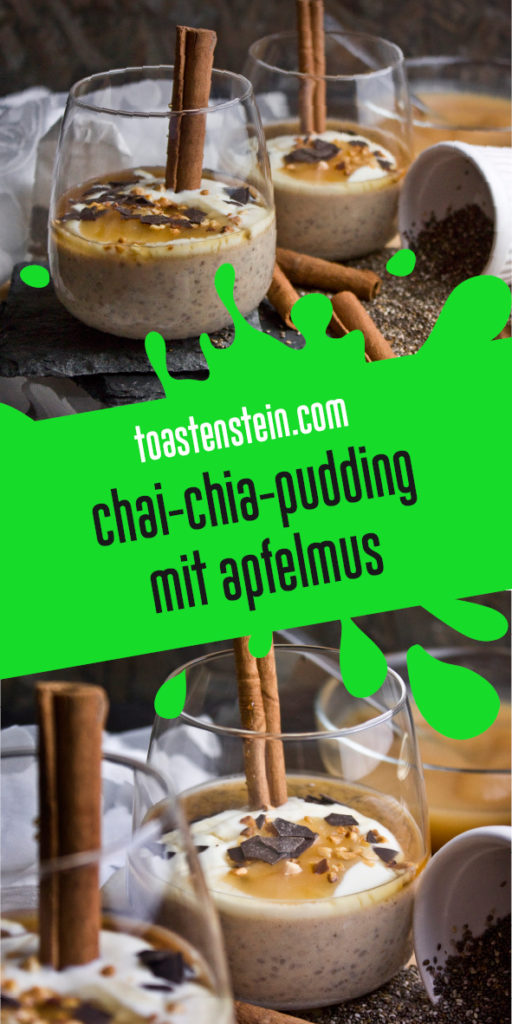 Chai-Chia-Pudding mit Joghurt und Apfelmus