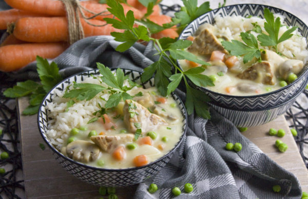 Tempeh-Frikassee – Ein Klassiker mit Twist! Tempeh-Frikassee – Ein Klassiker mit Twist!