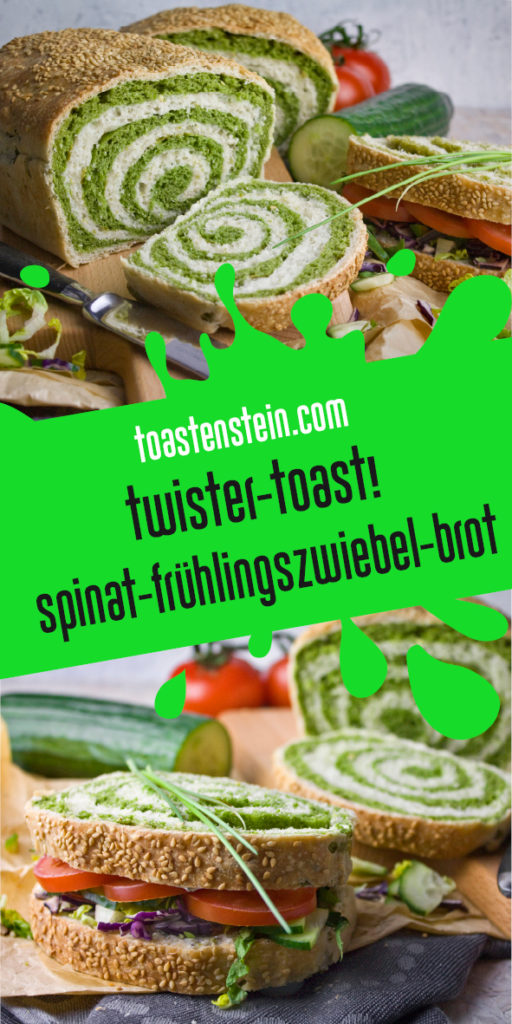 Twister-Toast mit Spinat und Frühlingszwiebeln | Toastenstein