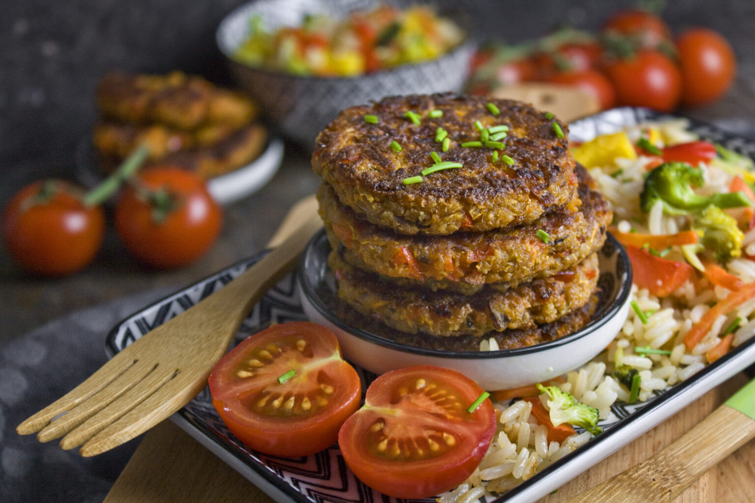 Haferflocken-Bratlinge mit Karotte und Paprika - Toastenstein.com