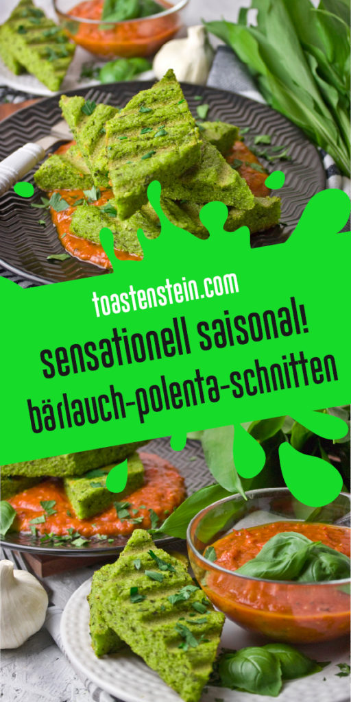 Bärlauch-Polenta-Schnitten mit Tomaten-Sauce | Toastenstein