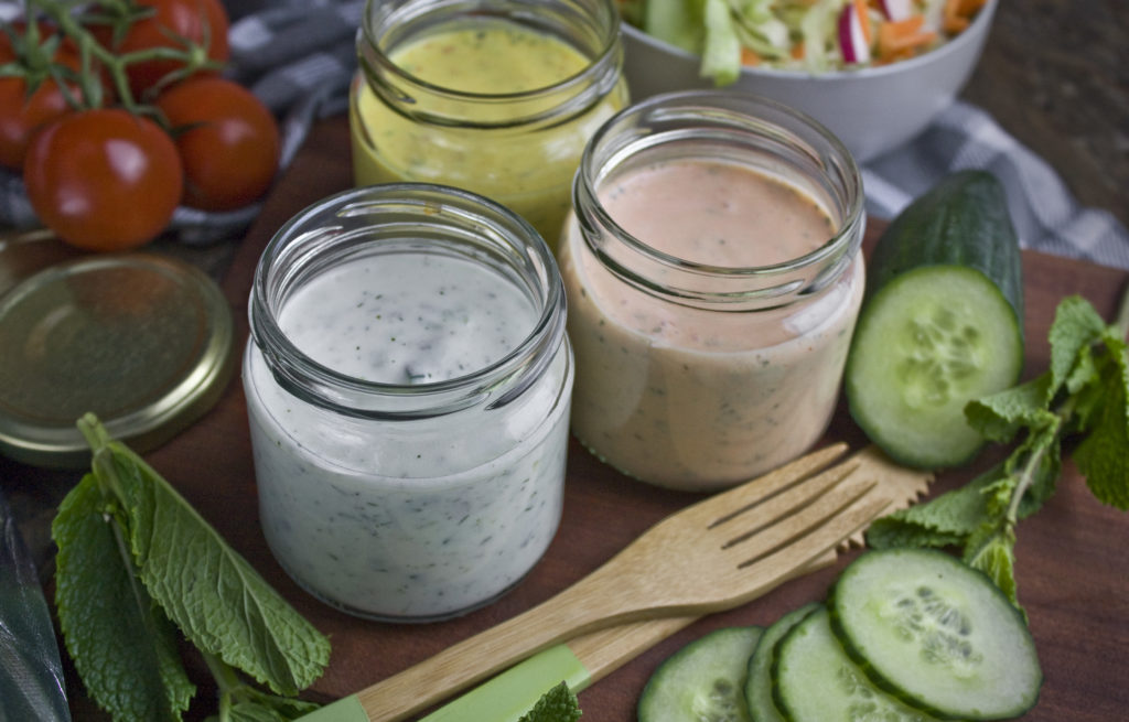 Veganes Joghurt-Dressing in drei Varianten | Toastenstein