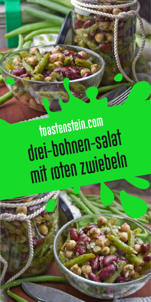 Drei-Bohnen-Salat mit roten Zwiebeln | Toastenstein