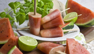 Melonen-Limetten-Eis mit Minze | Toastenstein