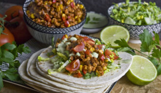 Tempeh-Tacos mit Mais und Paprika | Toastenstein