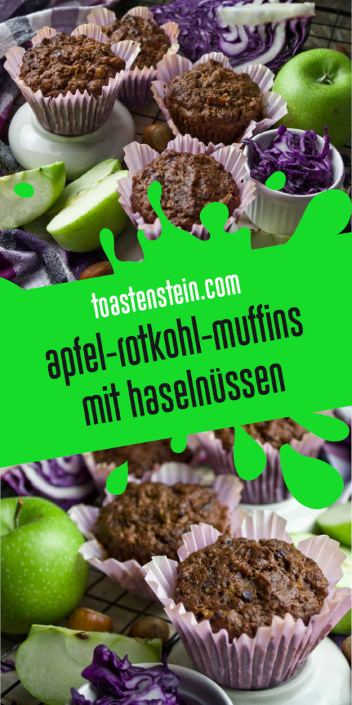 Apfel-Rotkohl-Muffins mit Haselnüssen [Frankenfoods] - Toastenstein.com