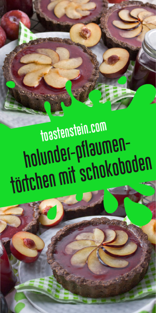 Holunder-Pflaumen-Törtchen mit Schokoboden | Toastenstein