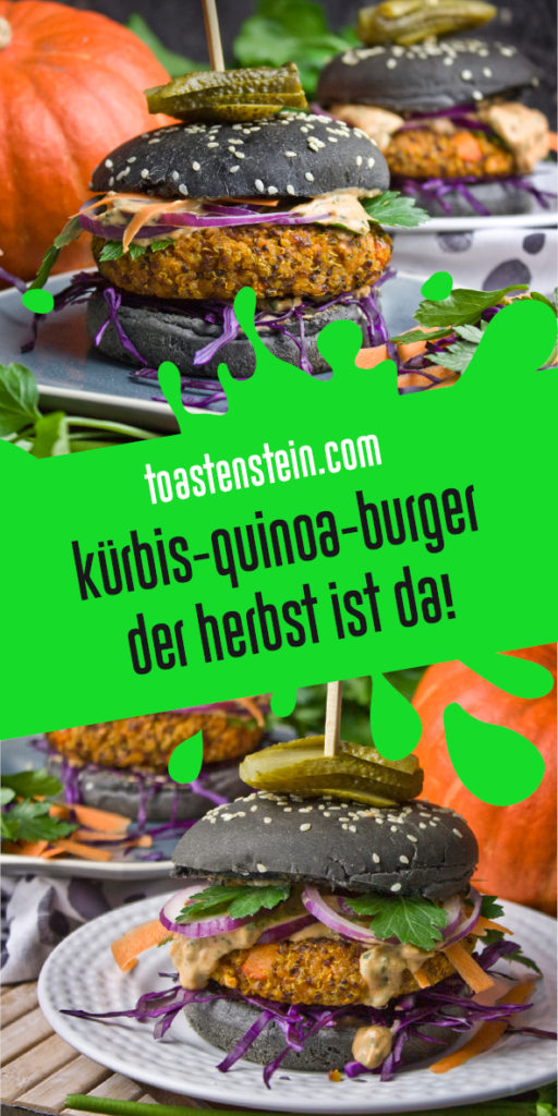 Kürbis-Quinoa-Burger – Der Herbst ist da! |Toastenstein