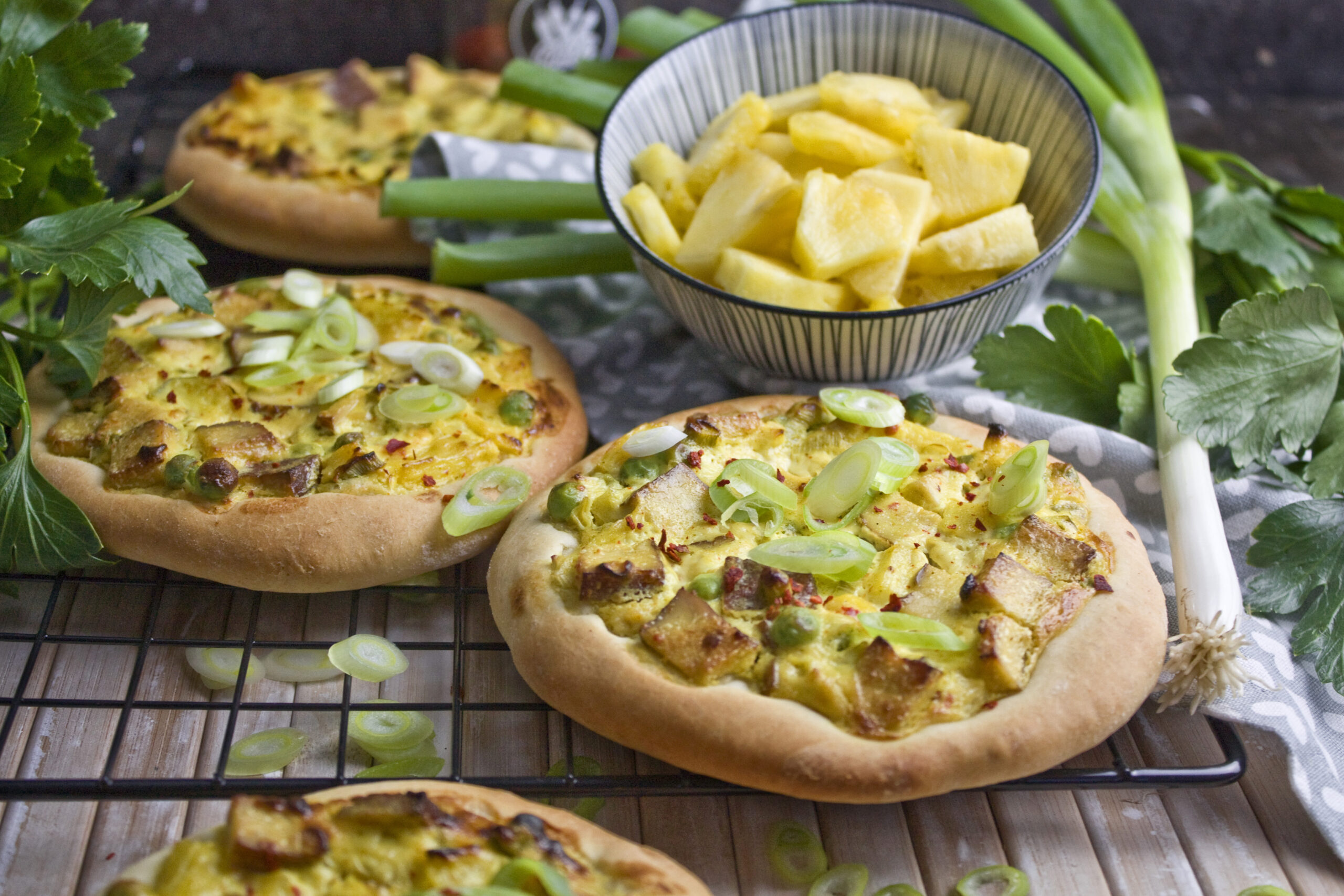 Tofu-Hawaii-Taler mit Räuchertofu | Toastenstein