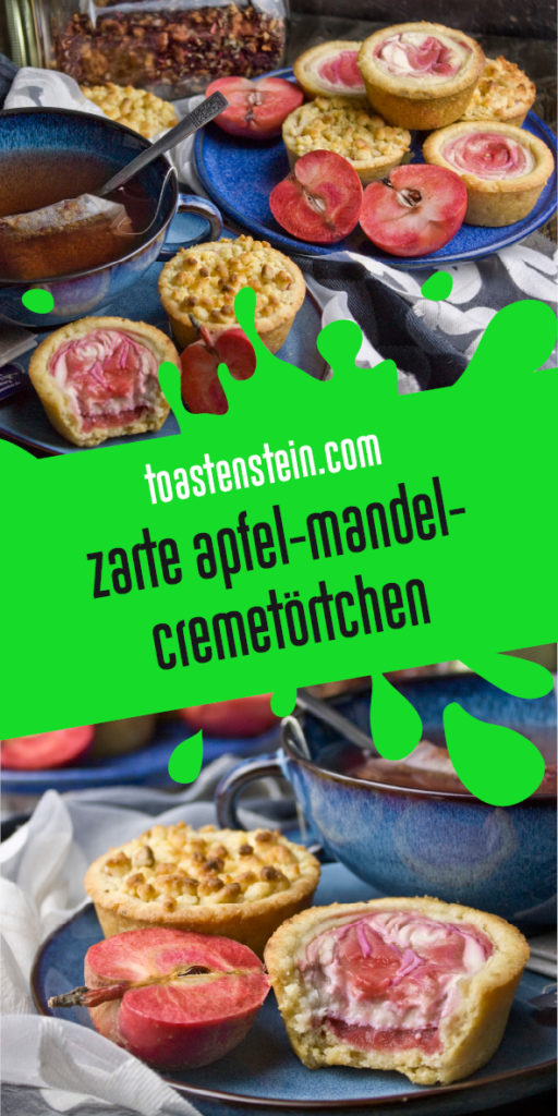 Zarte Apfel-Mandel-Cremetörtchen vom Roten Mond | Toastenstein