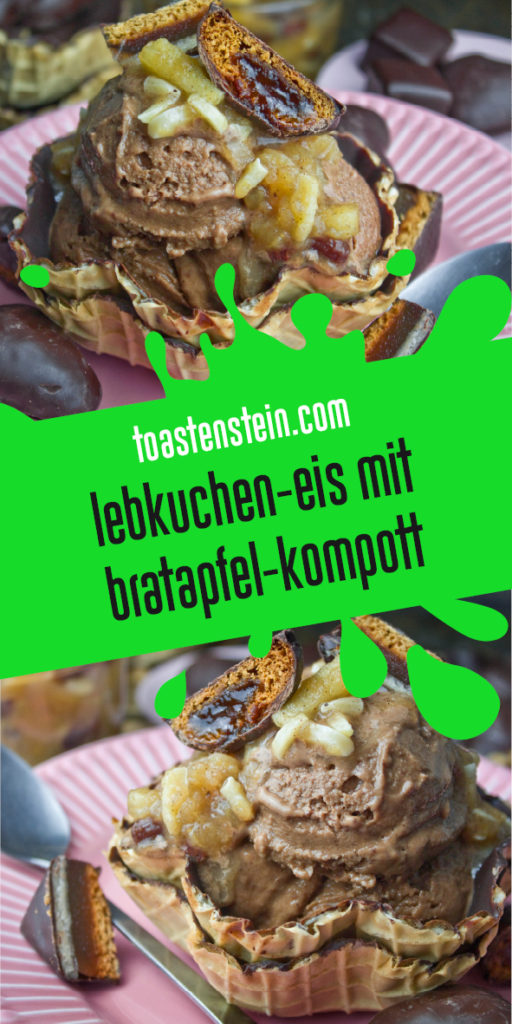 Lebkuchen-Eis mit Bratapfel-Kompott - Toastenstein.com
