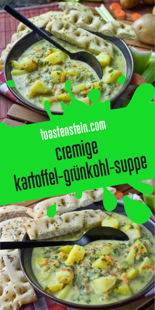 Cremige Kartoffel-Grünkohl-Suppe | Toastenstein