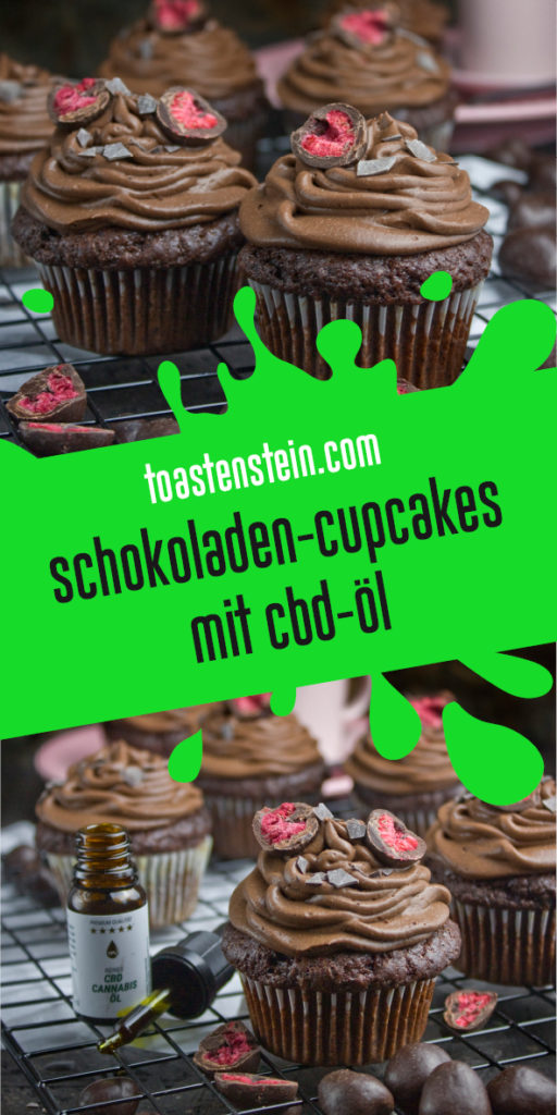 Schokoladen-Cupcakes mit CBD-Öl | Toastenstein