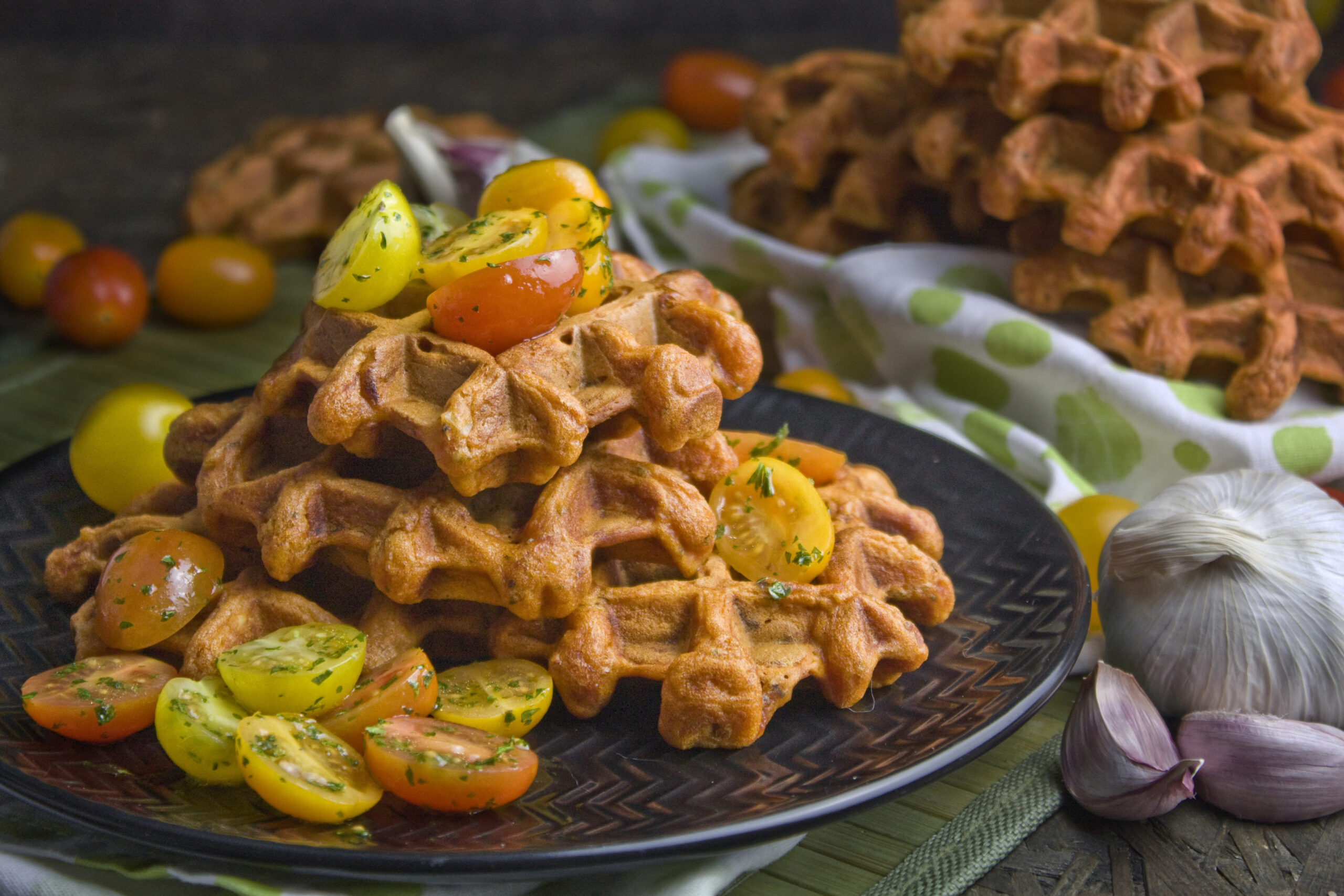 Tomaten-Knoblauch-Waffeln – Für echte Knobi Fans! | Toastenstein