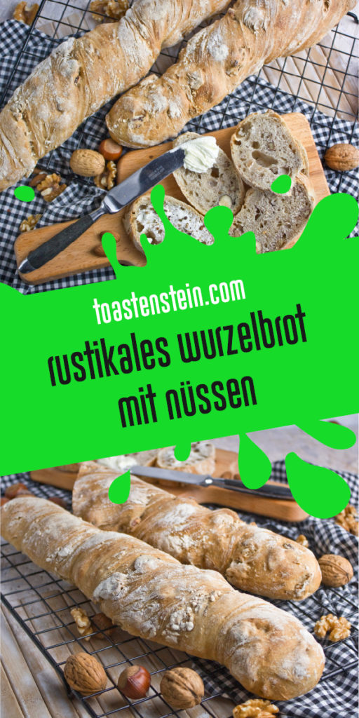 Rustikales Wurzelbrot mit Nüssen | Toastenstein